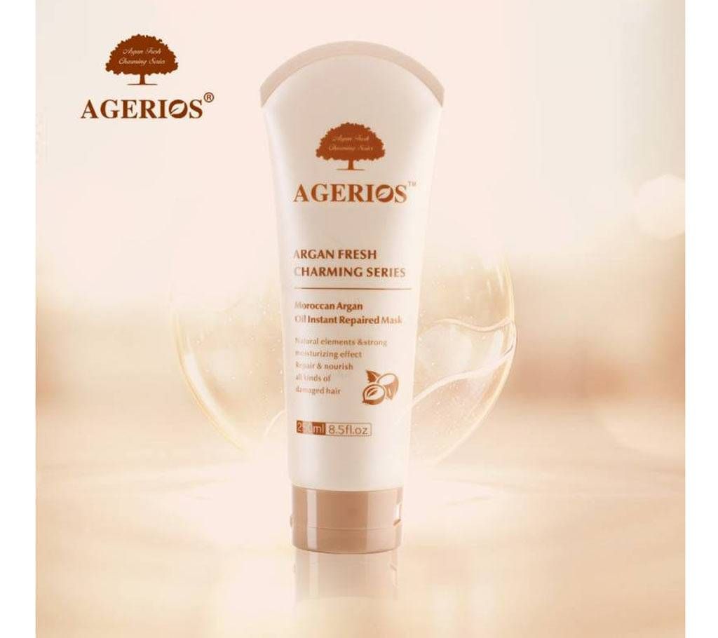 Agerios Moroccan Argan Oil Instant Repair Mask - 250 ml