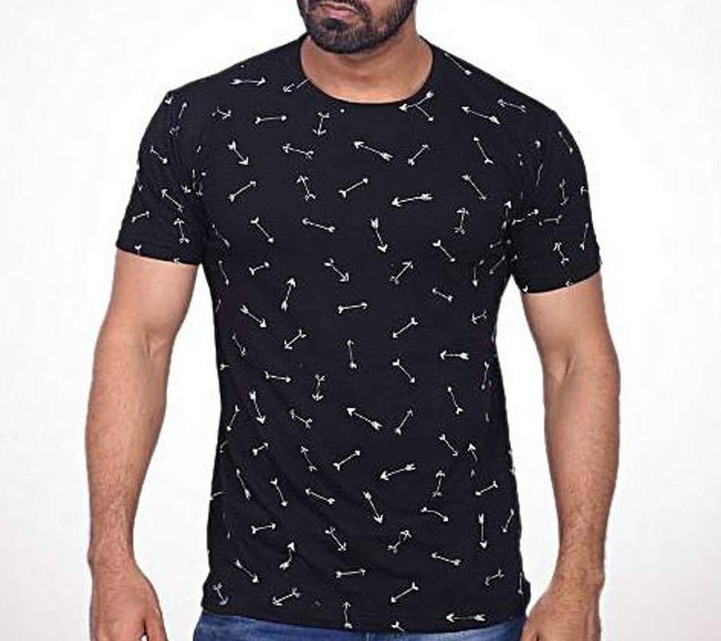 Black Cotton T-shirt for Men