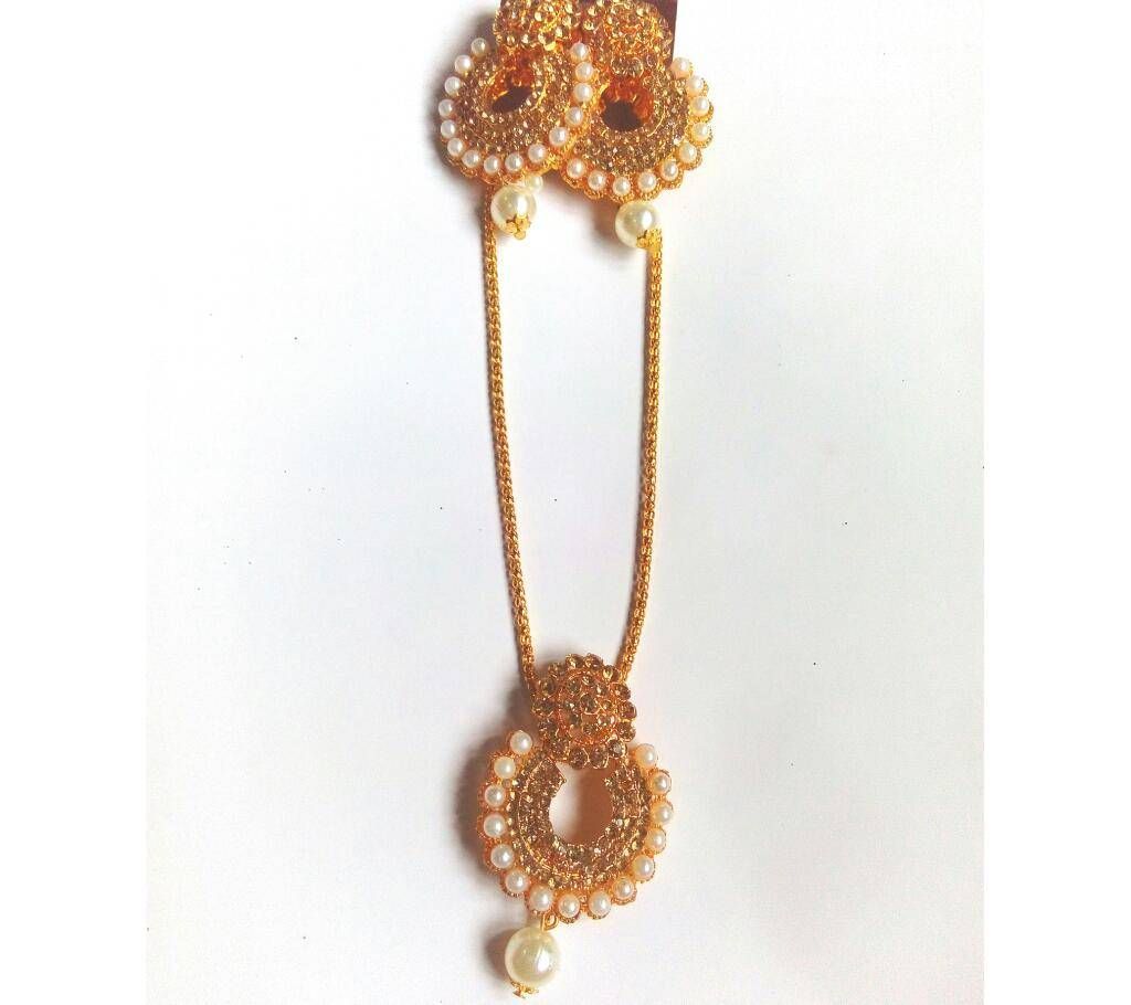 Gold Plated Crystal Diamond Pendant Set
