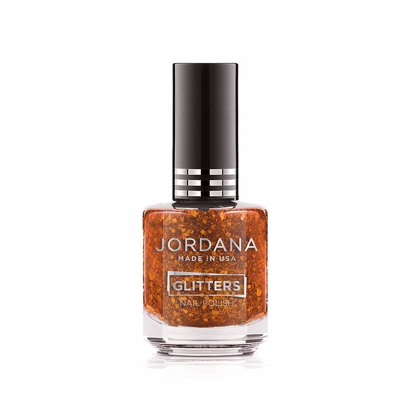 Jordana Glitters Nail Polish -  17 COPPER BLAZE