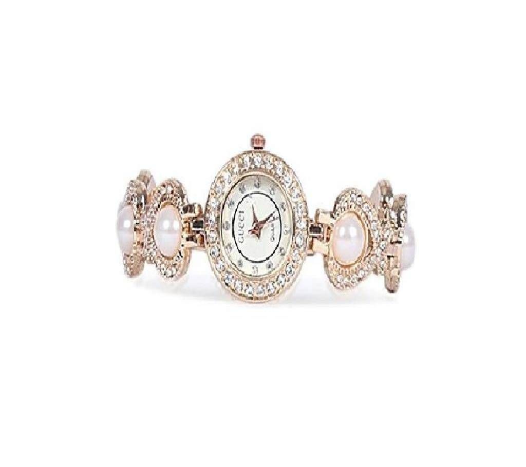 Stainless Steel Analog Watch For Women - Rose Gold