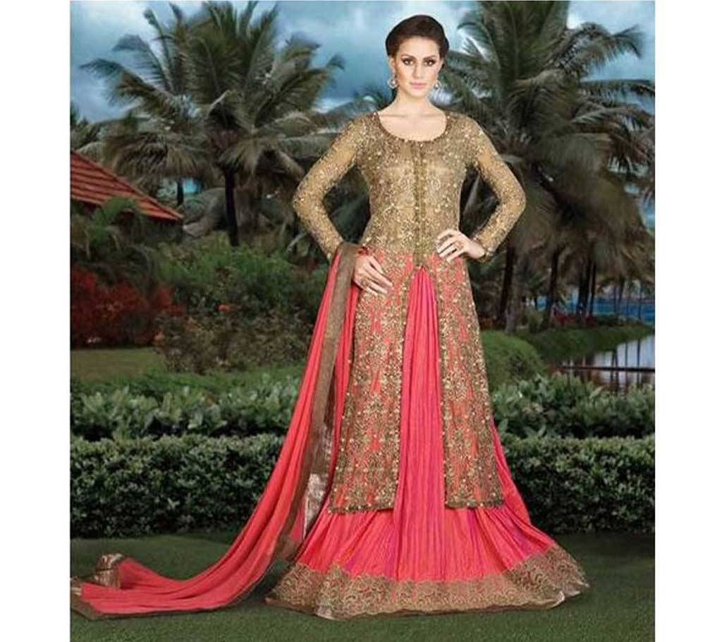 Indian Unstitched Georgette Embroidery Lehenga (Copy)