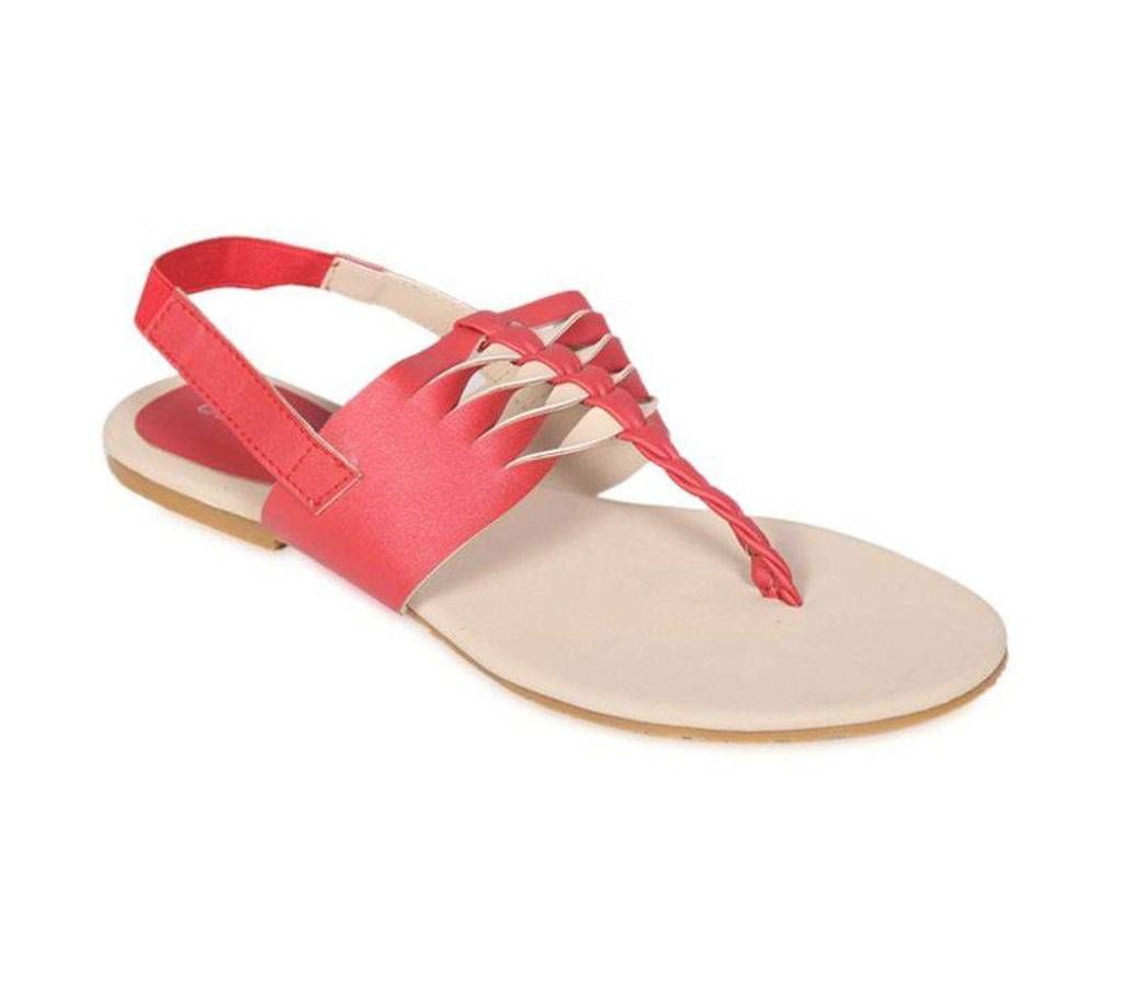 Sandra Rosa Red Leather Ladies Sandal