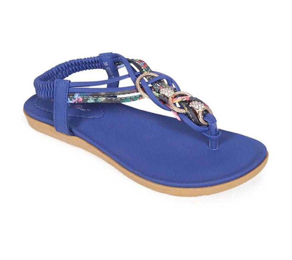 Sandra Rosa Blue Leather Ladies Sandal