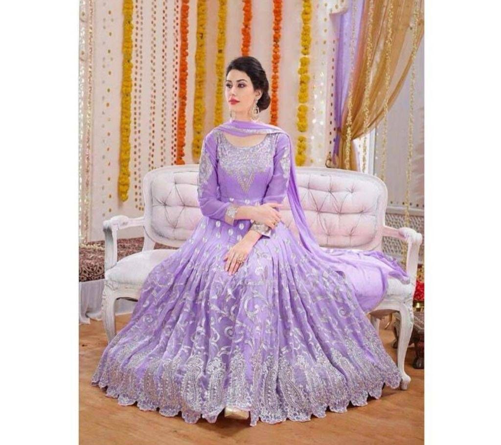 Unstitched Indian Embroidery Georgette Dress - Copy