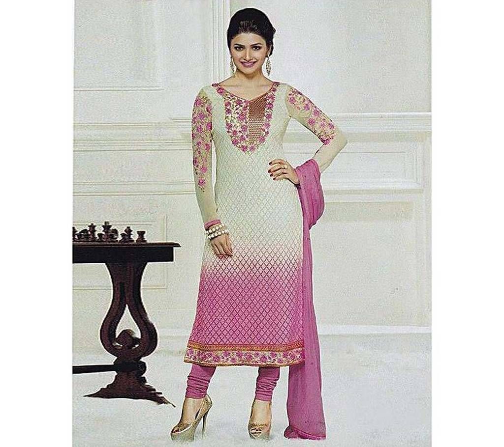 Unstitched Indian Cotton Embroidery Dress - Copy