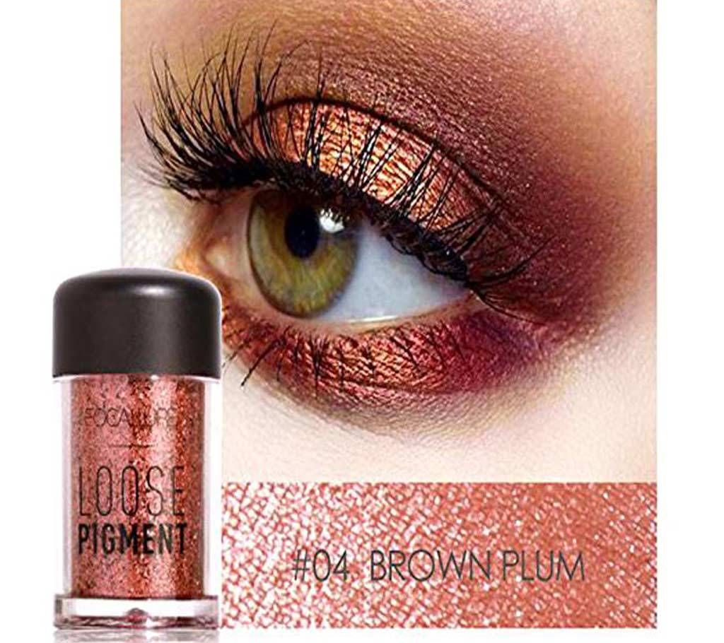 Focallure glitter Loose Pigment Eyeshadow BROWN PLUM shade