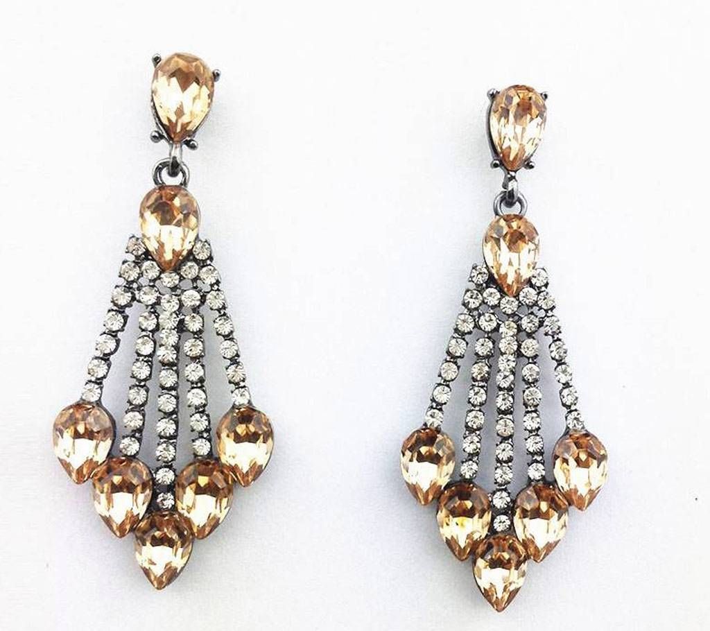 Brown Acrylic Drop Earrings for Women