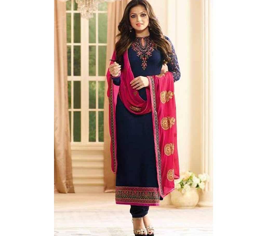 Blue Cotton Embroidered Salwar Kameez for Women copy 