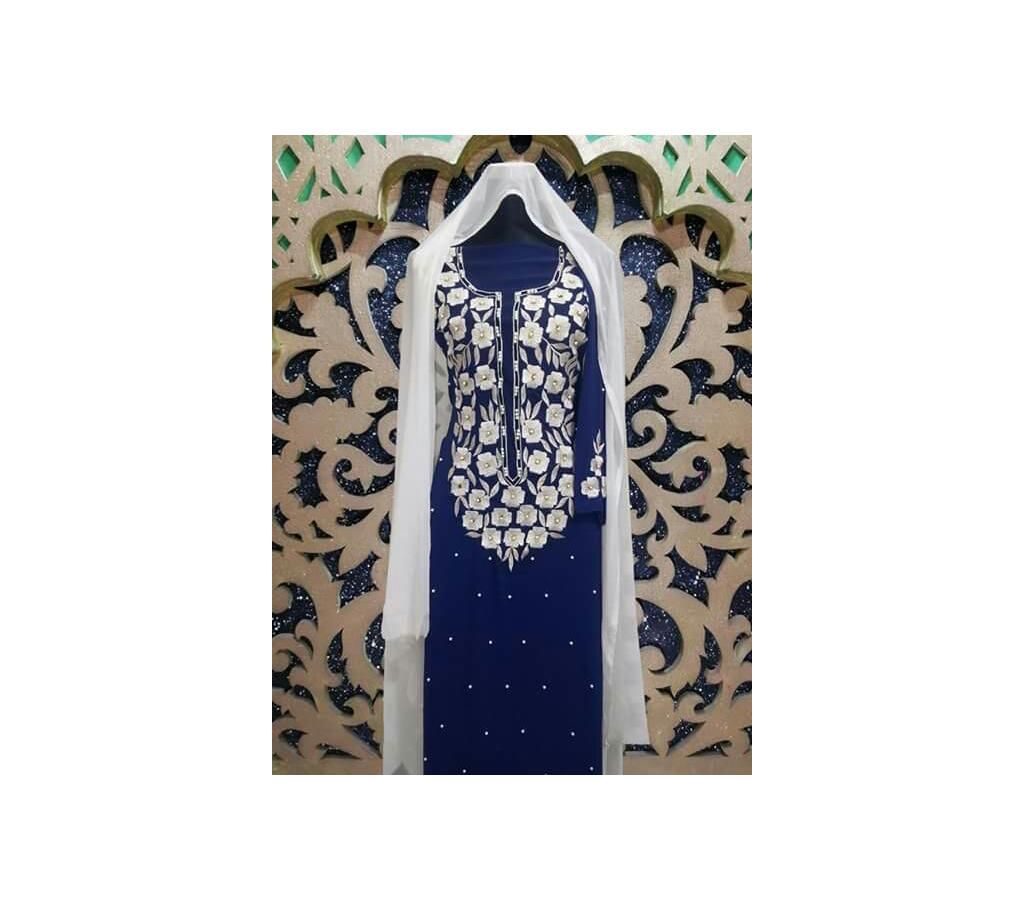 Unstitched Desi Embroidery Three Piece (Original)
