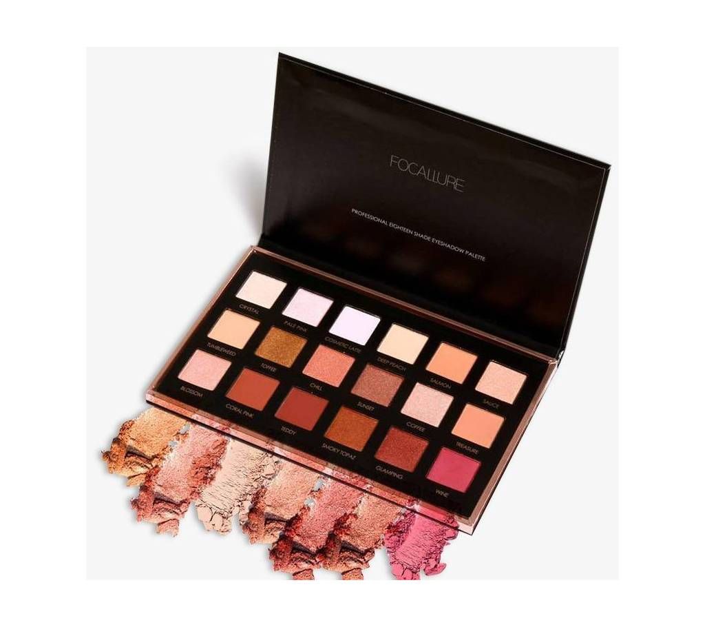 Focallure Metallic 18-Color Eyeshadow Palette (China)
