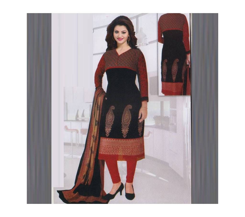 Unstitched Printed Cotton Replica salwar kameez
