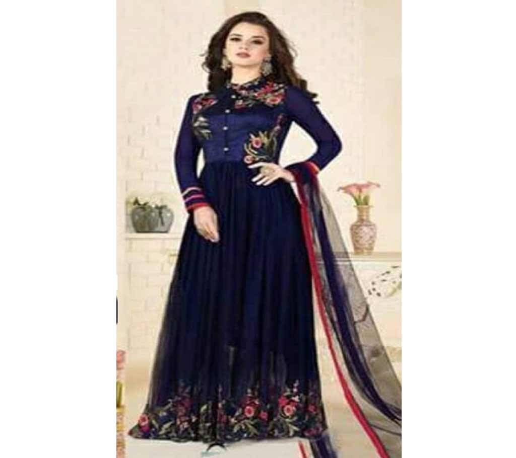 Semi-Stitched Georgette Embroidery Design Long Party Suit (Copy)