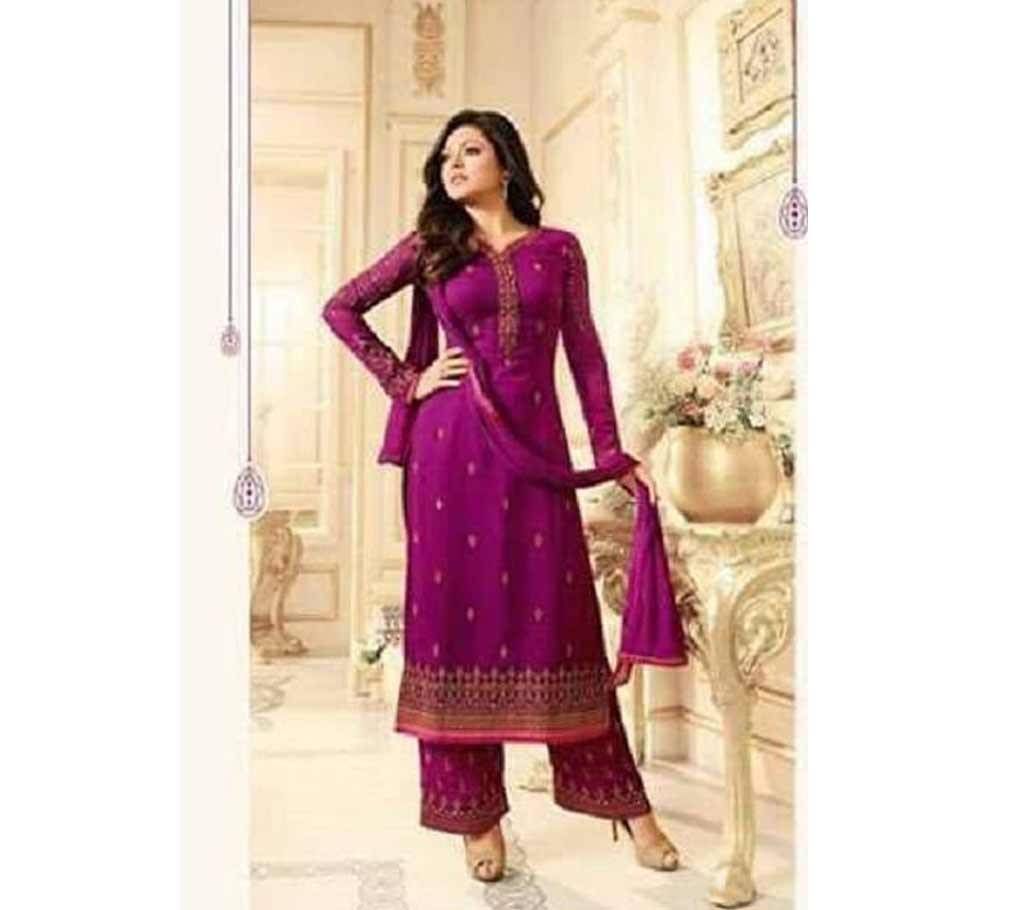 Purple Georgette Embroidered Salwar Kameez for Women copy 