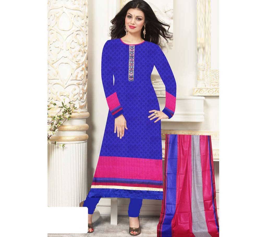 Unstitched Cotton Print & embroidery Cotton 3-Pcs - Copy