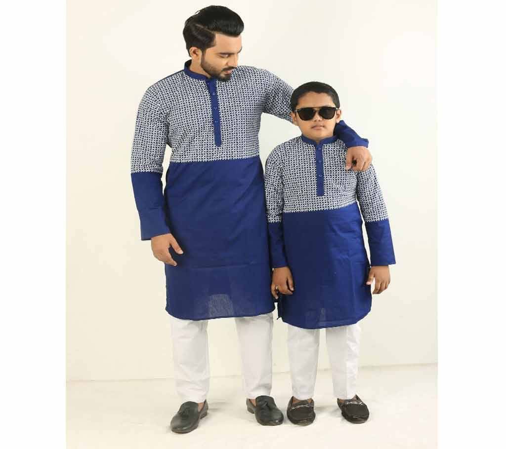 Combo Punjabi - 191153 - Blue & Silver Combined Design Color(Code-SU888)
