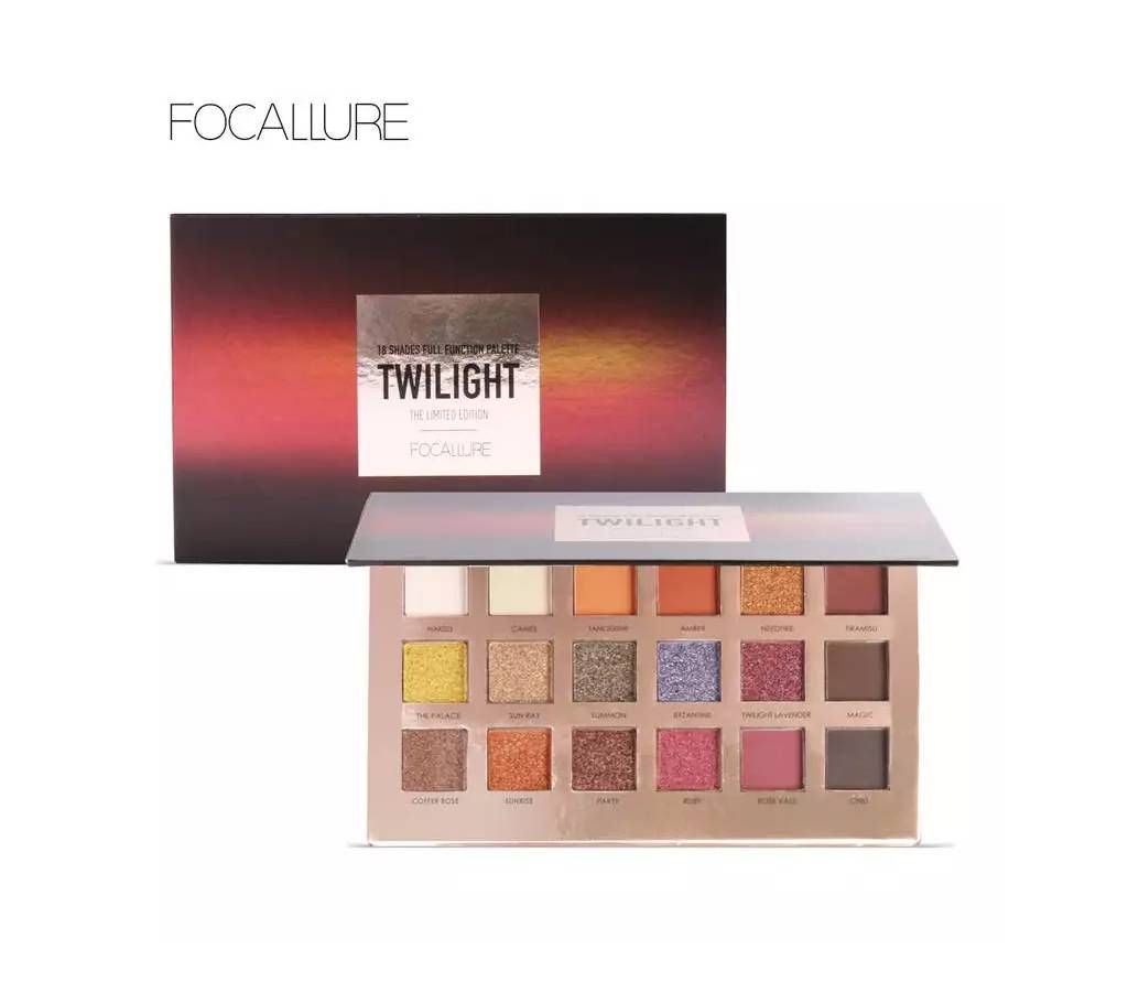 Focallure Highly Pigmented Glitter Eye Shadow - 18Pcs (China)