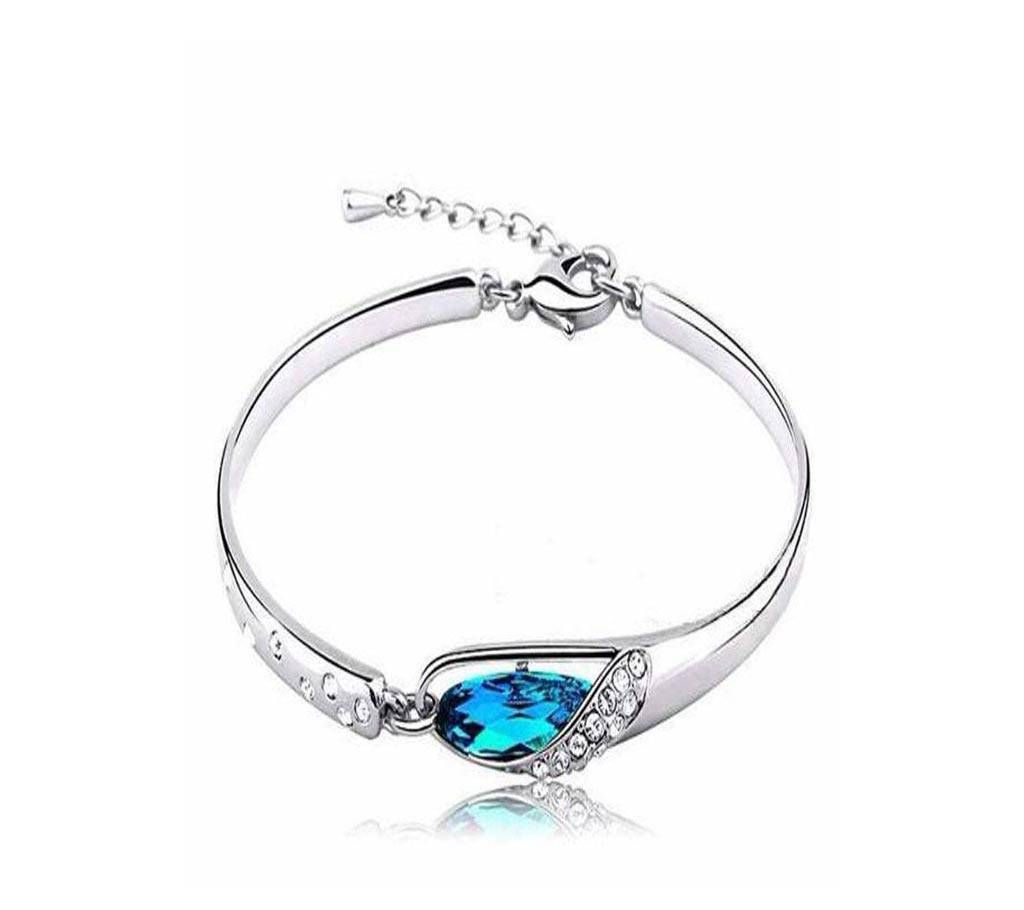 Crystal blue stone setting bracelet