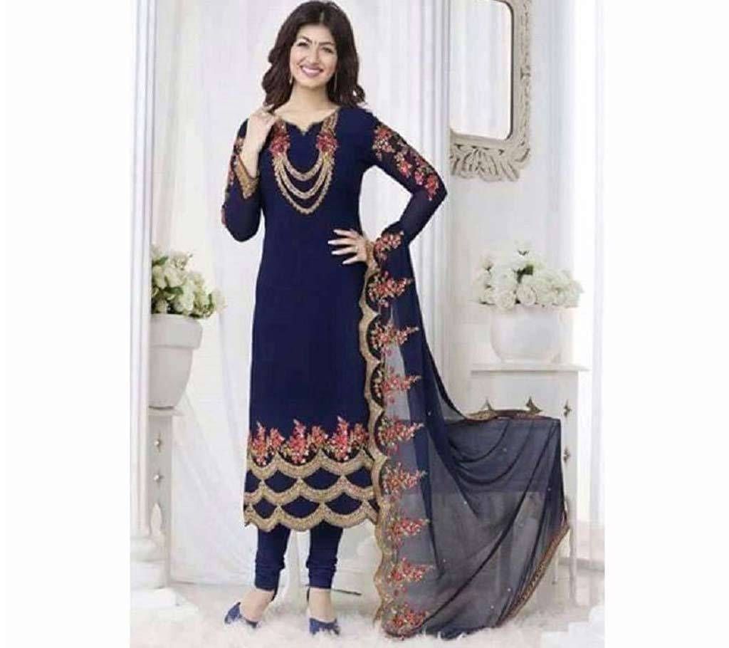 Indian Unstitched Santoon Embroidery Three Piece (Copy)