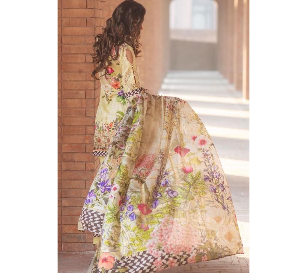 Ferdous Unstitched Cotton Three Piece