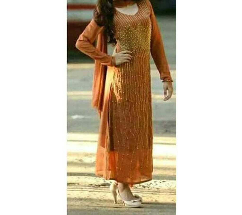 Un stitched Georgette Karchupi work salwar kameez
