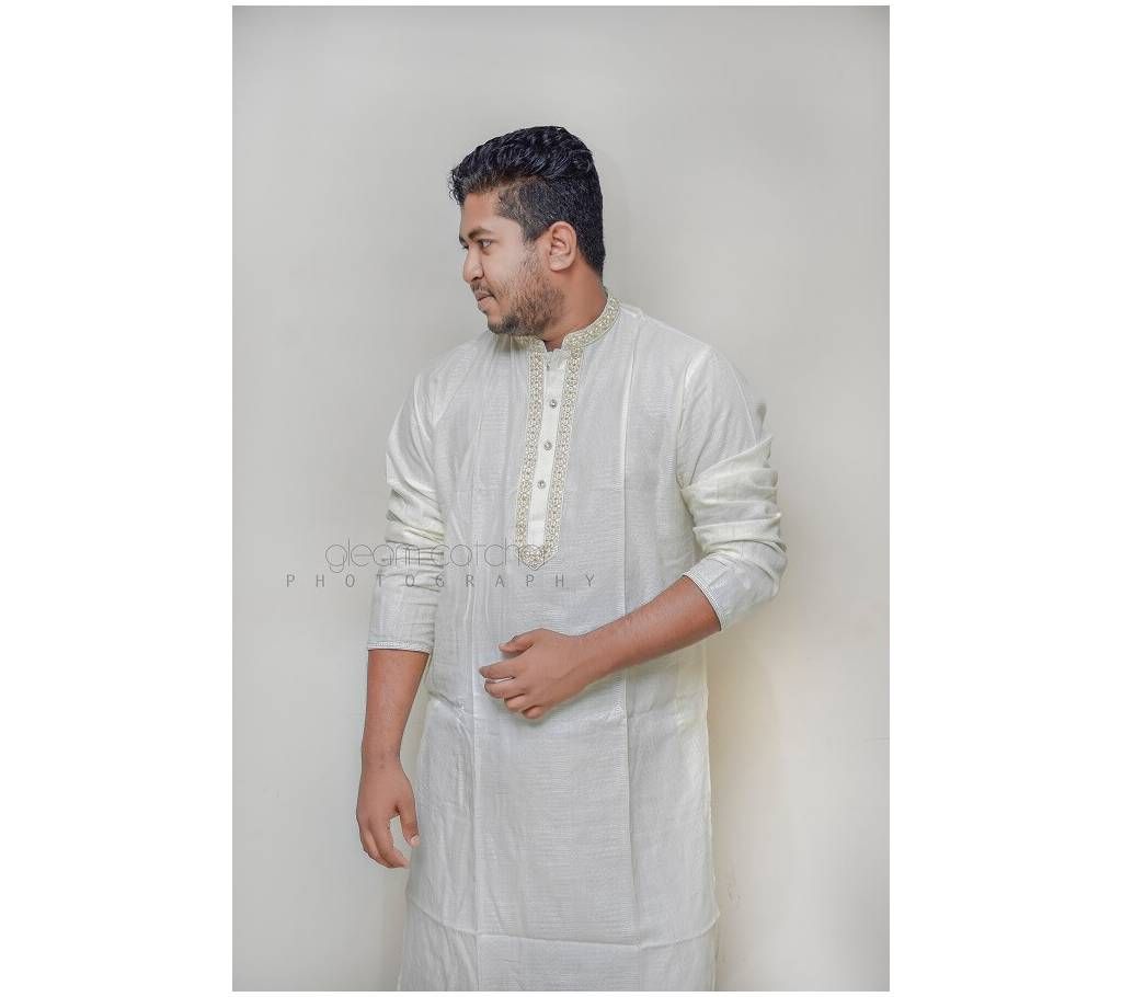 Menz Semi Long Embroidery Panjabi