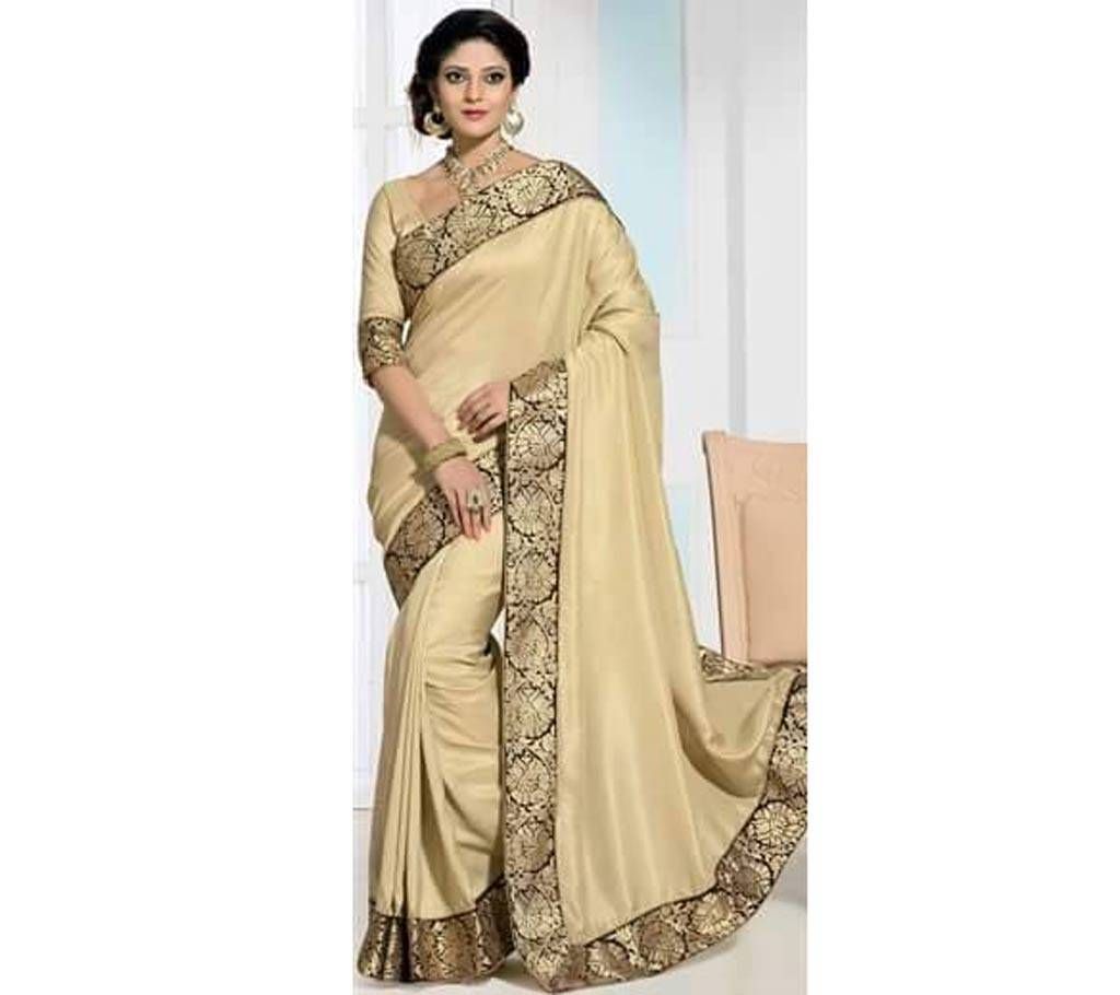 Faux Chiffon Embroidery Sharee with Blouse Piece