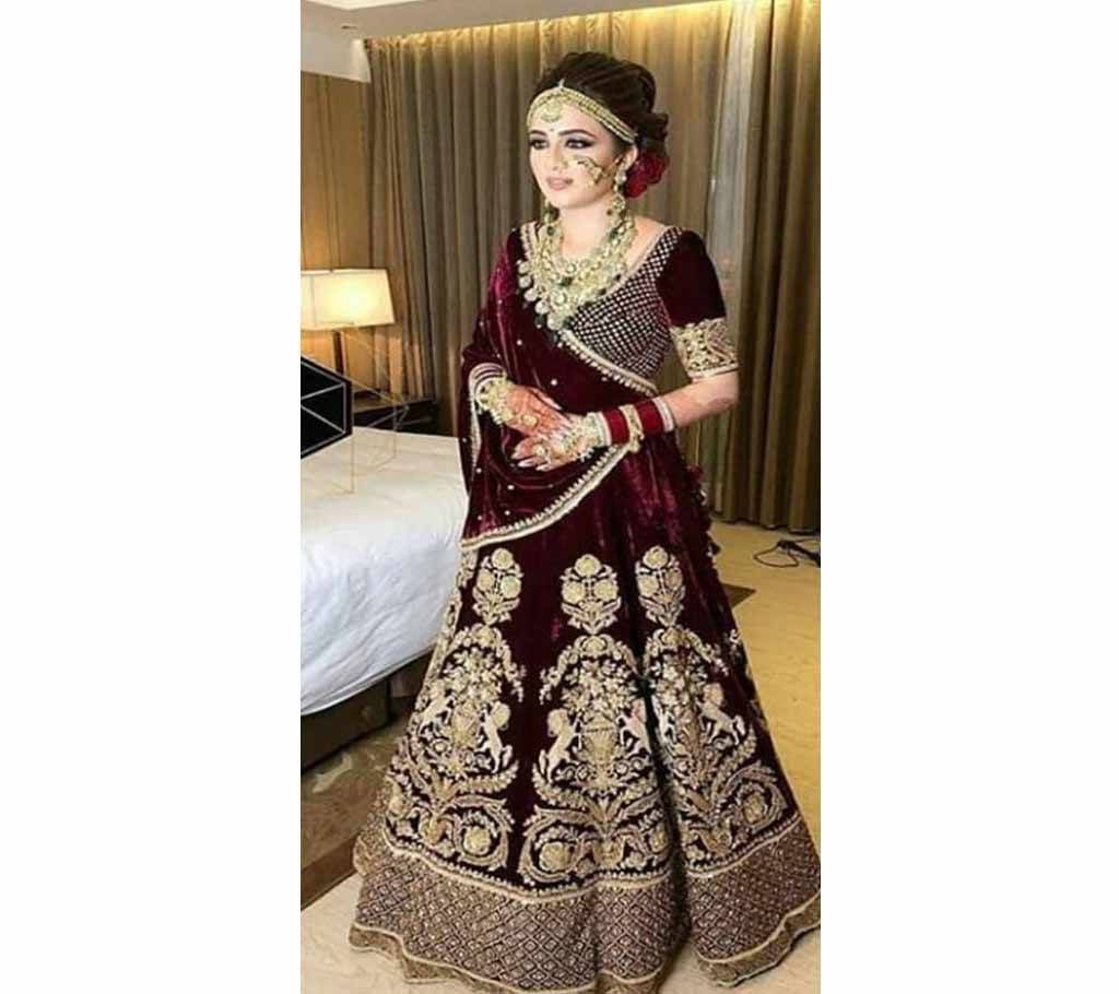 Indian Unstitched Silk Embroidery Lehenga (Copy)