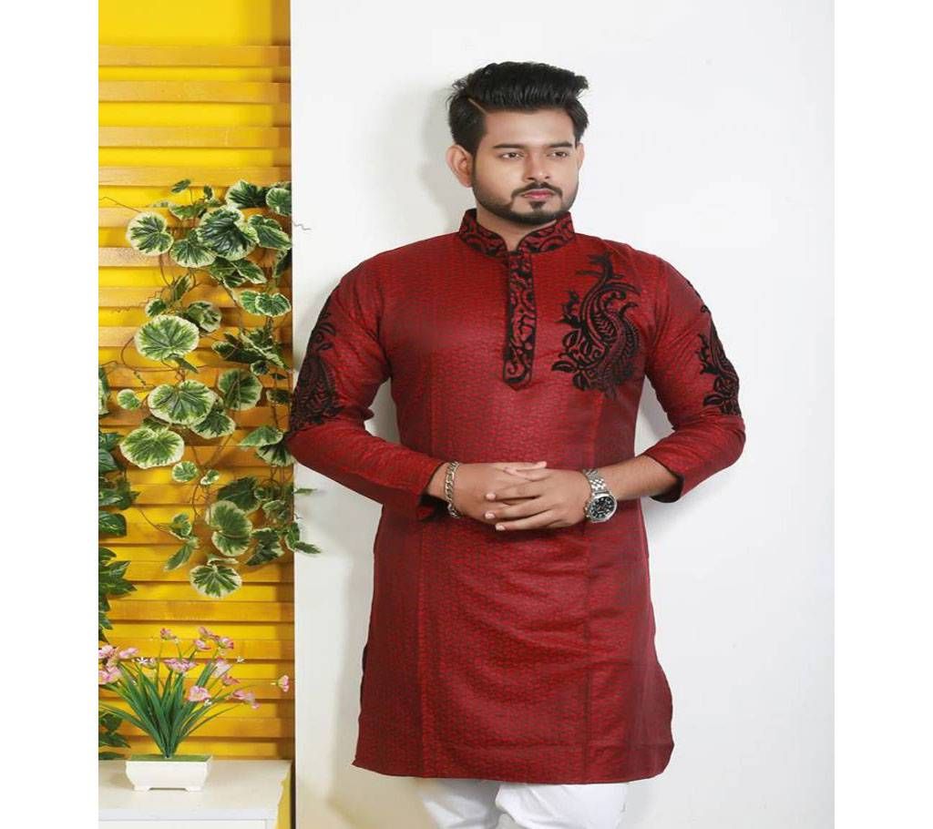 Exclusive Indian Semi Long Cotton Punjabi