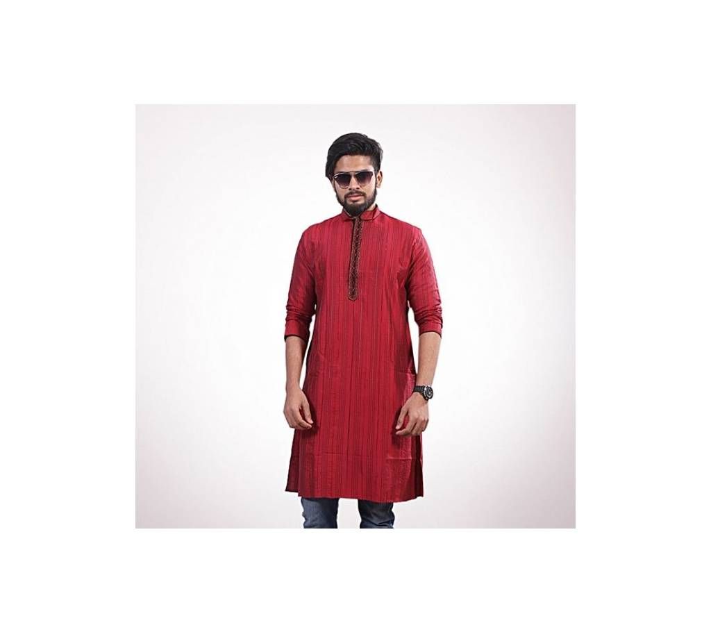Eid Collection - Gents Semi Long Casual Silk Punjabi