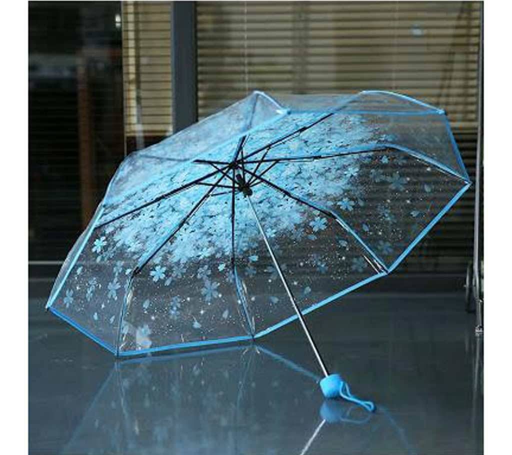 Transparent Umbrella blue