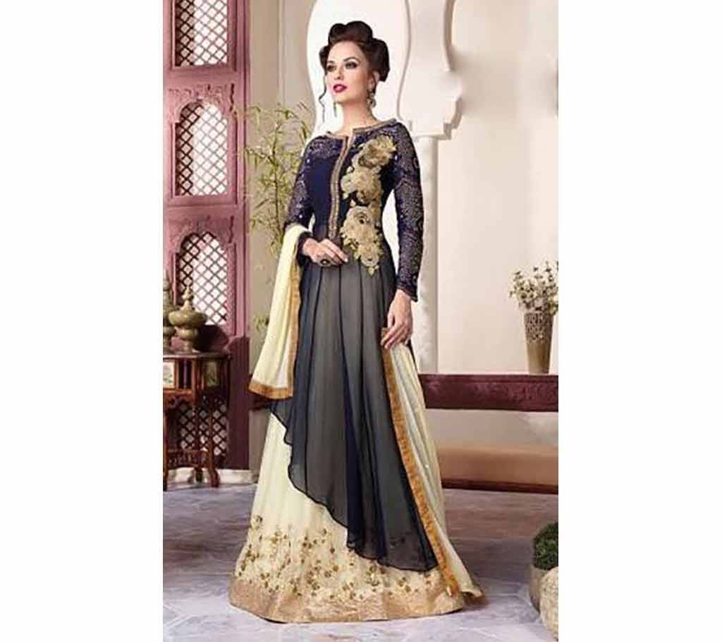 Indian Unstitched Georgette Embroidery Dress (Copy)