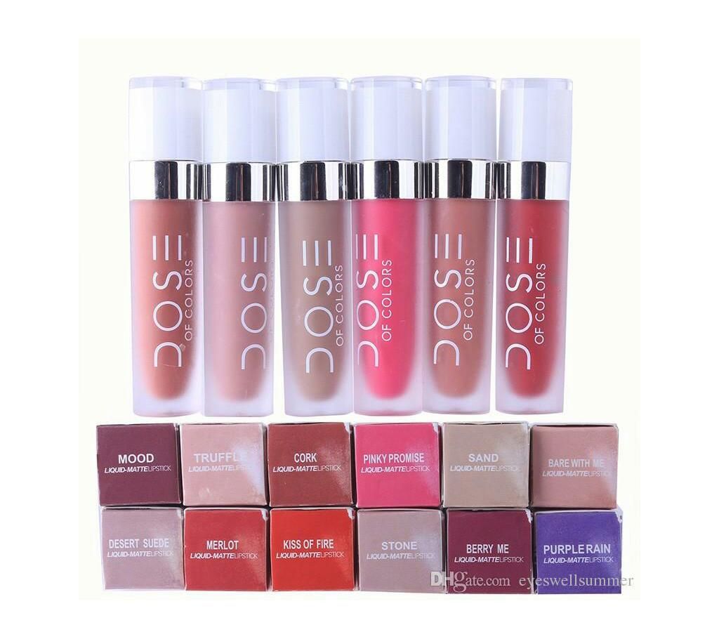Dos of colop liquid matte lipstick (6 Pieces) USA