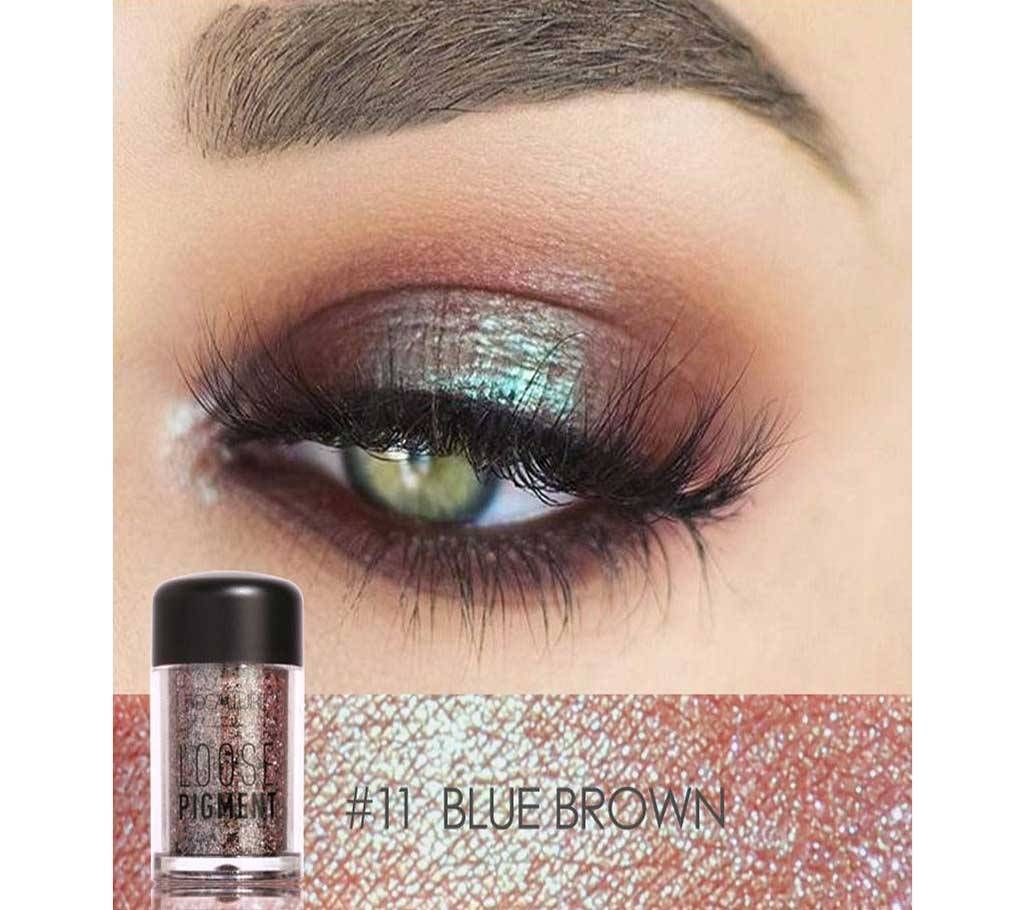 Focallure glitter Loose Pigment Eyeshadow BLUE BROWN shade