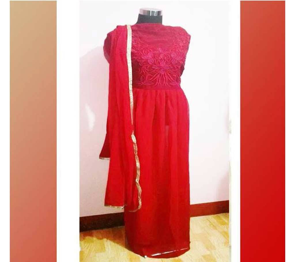 Semi-Stitched Indian Georgette Long Party suit
