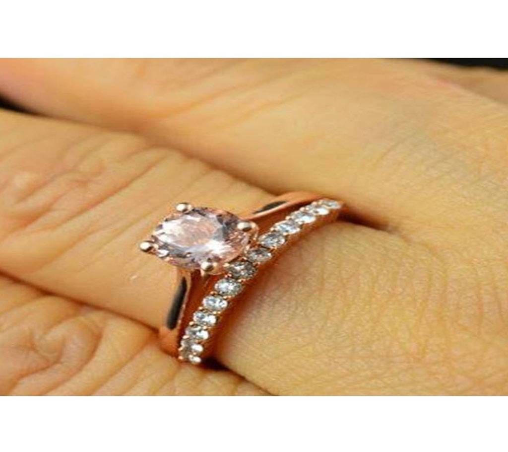 Rose Gold Plated Finger Ring Couple