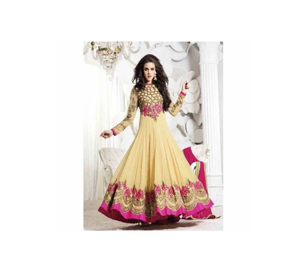 sem istitched Georgette Long Party Suit - Copy