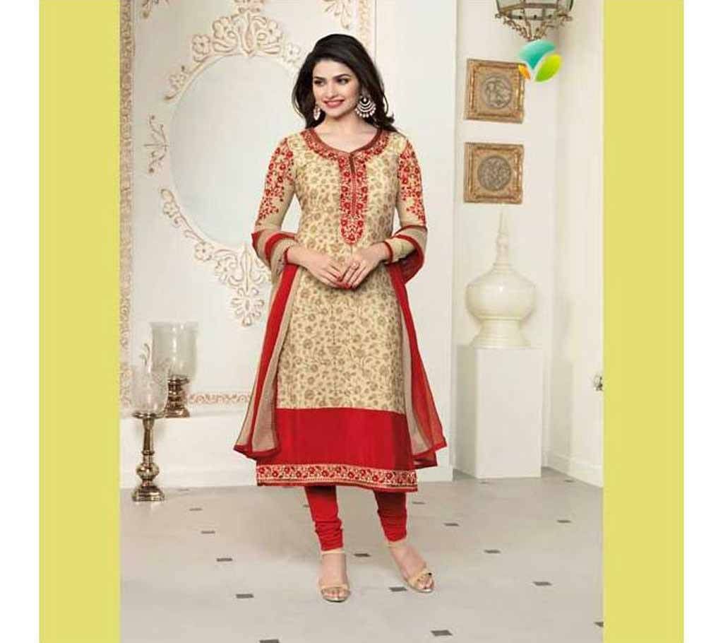 Semi-stitched Embroidery Cotton Three Pcs (Copy)