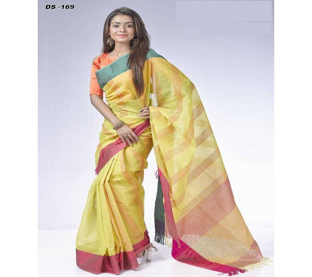 Multi Color Taant Cotton Saree