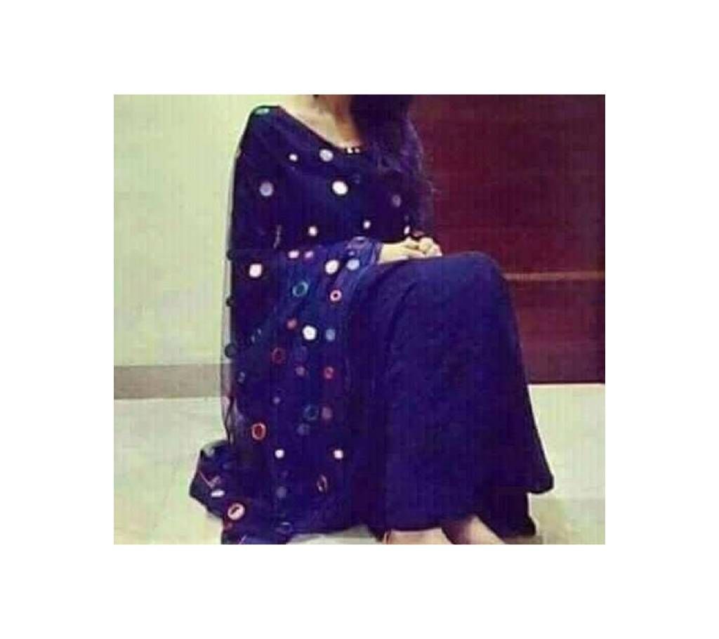 Unstitched Mirror Work Georgette Three piece