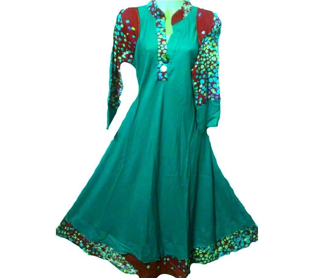 Pakistani Stitched Linen Long Kurti 