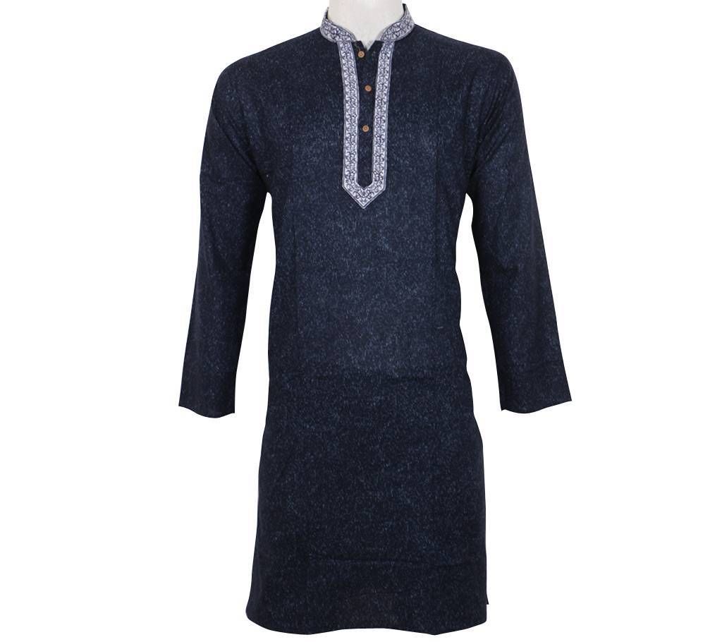 Fashionable Cotton Panjabi (Navy Blue)