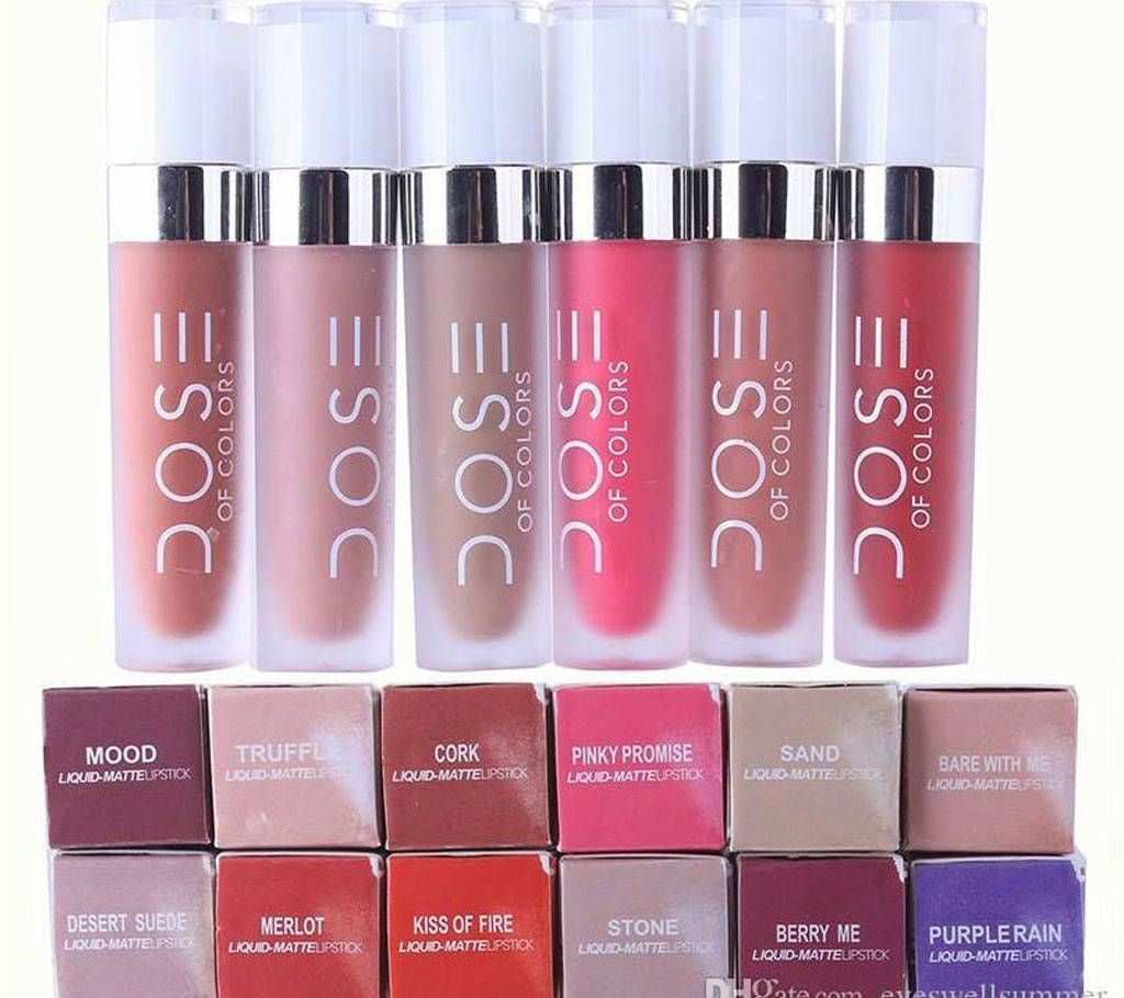 Dose Of Colors Liquid matte lipstick - 6 pcs (USA)