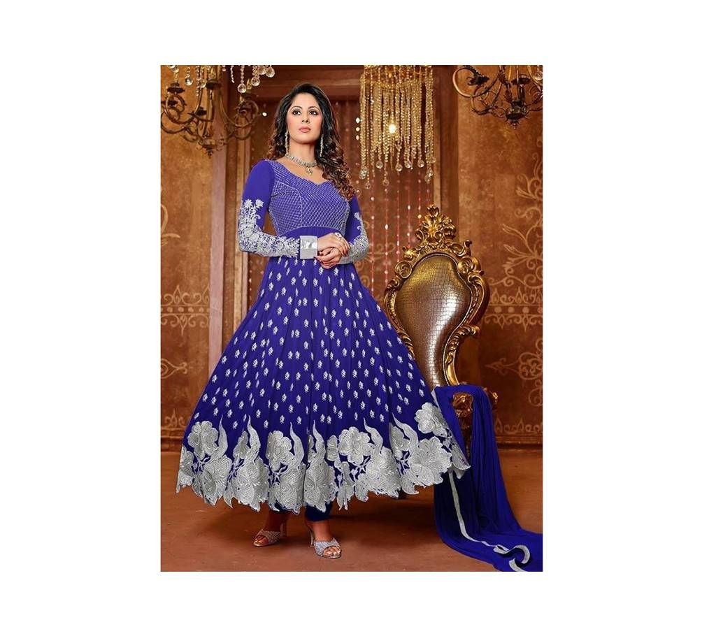 Un-stitched Embroidered Georgette Anarkoli Dress (Copy)