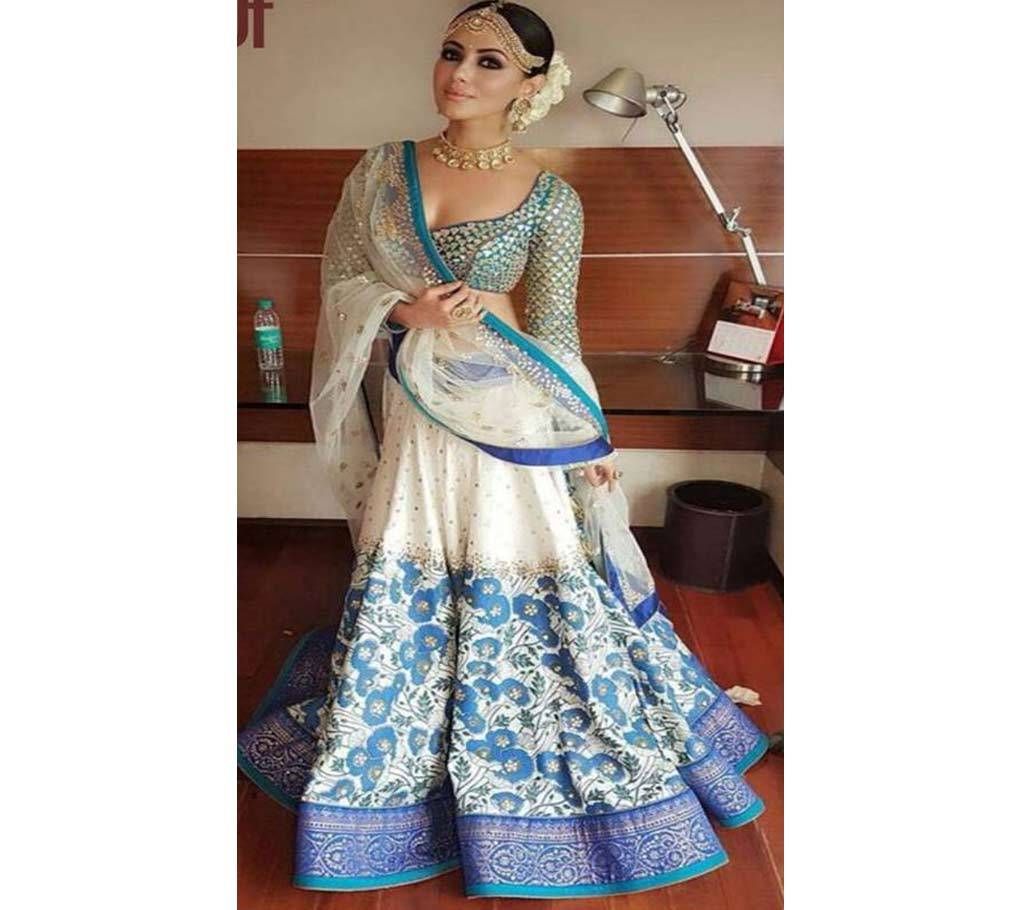 Semi Stitched Soft Georgette Lehenga - Copy