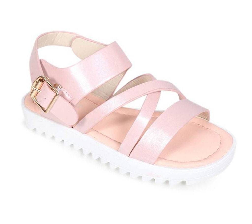 Twinkler Pink Leather Senior Girl's Sandal
