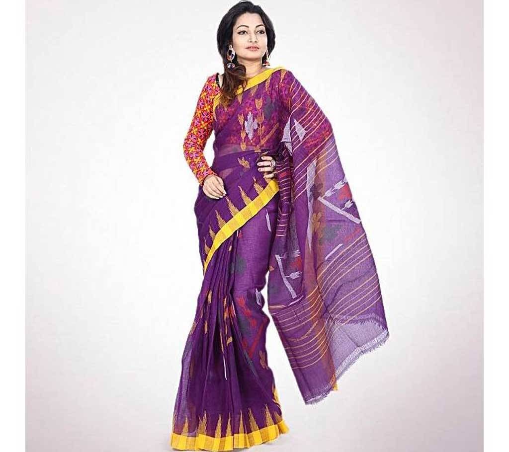 Purple Indian Monipuri Taant Saree