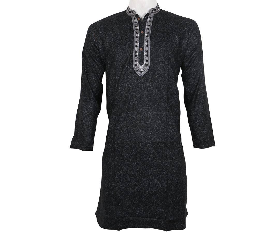 Fashionable Cotton Panjabi (Black)