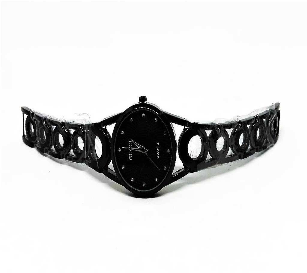 Black Chain Wrist Watch For Women