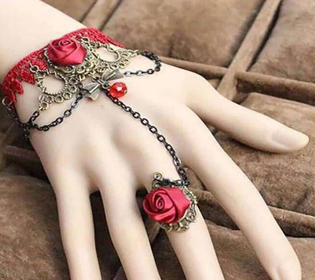 Ladies red less bracelet